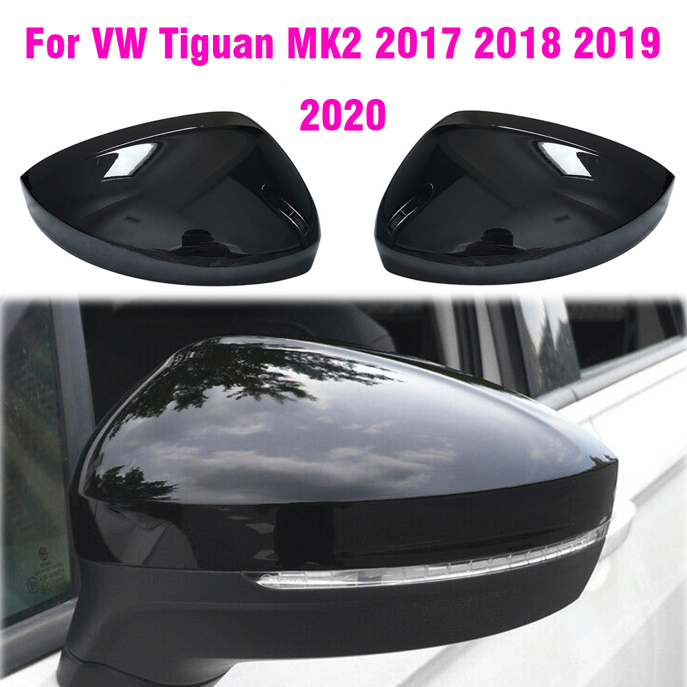 Tampa do espelho retrovisor lateral, para vw tiguan allspace l mk2 2017 2018 2019 2020, substituição de cromo fosco