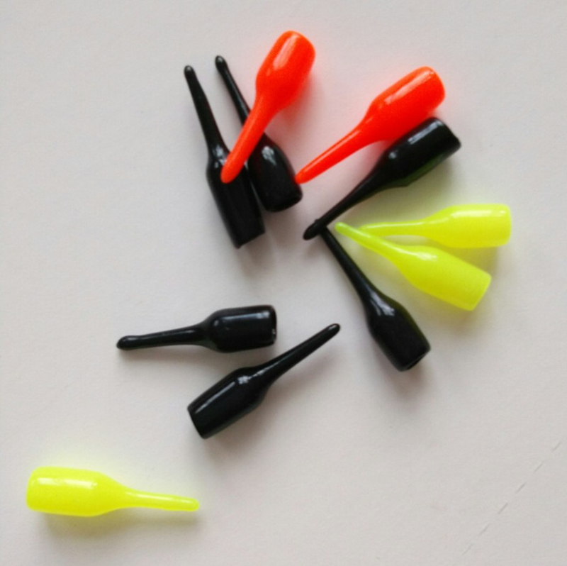 100 pcs/lot flotteur de pêche dérive queue 2.0mm /2.5mm /3mm grains de caoutchouc visibles et connecteurs pour Lightstick flotteur Bobber B454