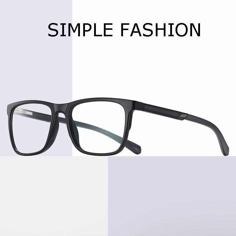 TR-90 Glasses Frame Full Rim Rectangular Eyewear with Spring Hinges Anti-Blue Ray Optical Spectacles Unisex New Arrival