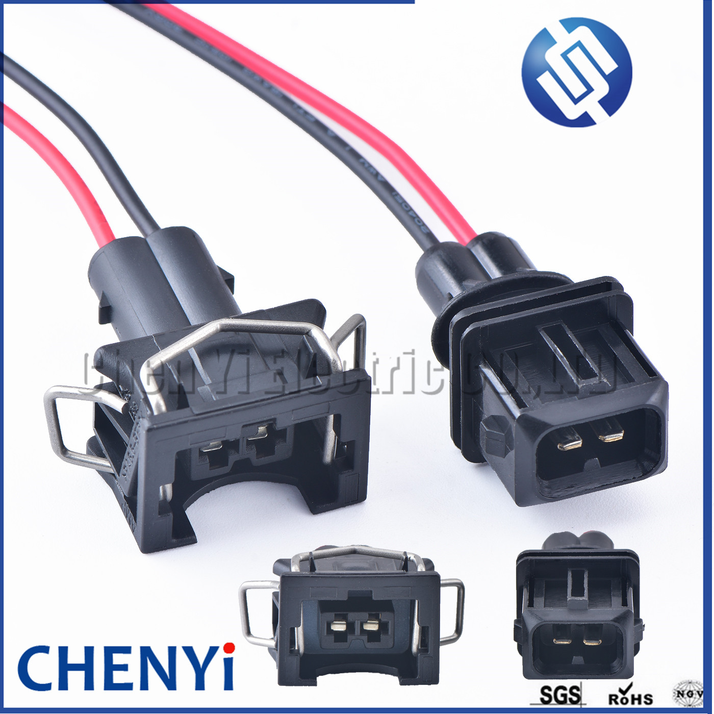 2-pinowa żeńska dysza wtryskiwacza paliwa EV1 Wodoodporne złącze Obudowa gniazda wtykowego dla VAG 829441 -1 037906240 106462 -1 z drutem