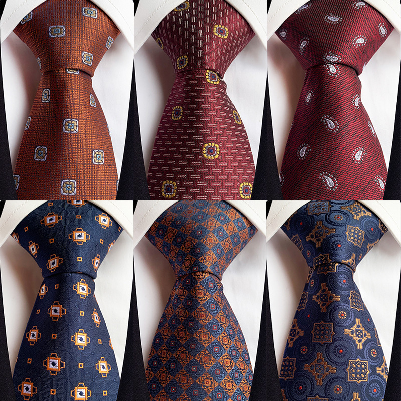 Corbata de cuadros a rayas geométricas para hombre, corbatas de cuello clásicas, rojo, Azul, Gris, ocio, negocios, boda, alta calidad, 8cm, nuevo