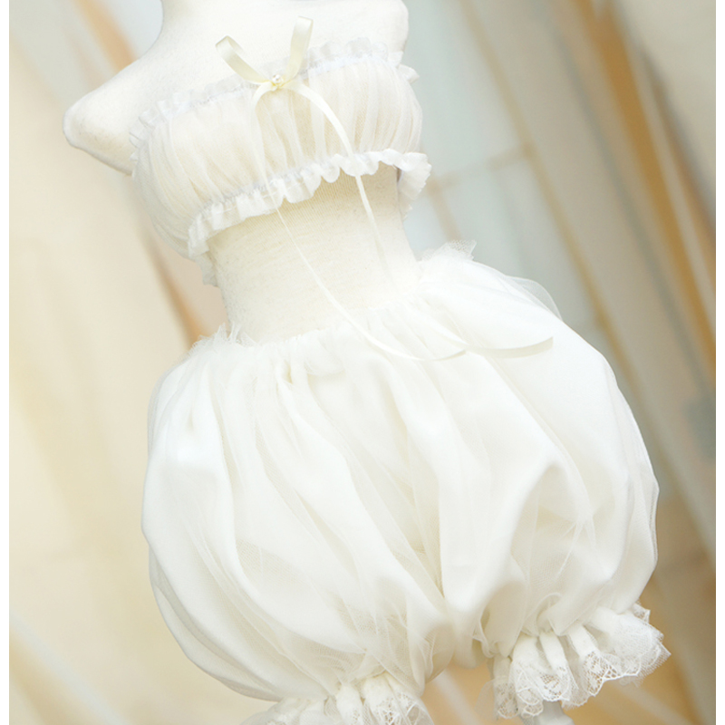 BJD doll clothes doll bloomers+tube top Suit 2 White Black colors for 1/6 1/4 1/3 BJD DD SD doll accessories doll pants