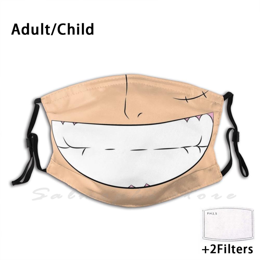 Luffy sorriso adulto crianças anti poeira filtro diy máscara luffy uma peça anime mangá zoro sanji nami macaco d luffy chopper japão pirata