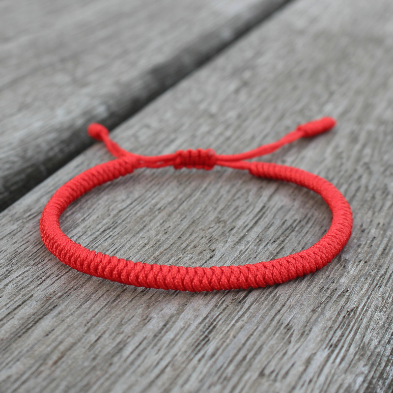 ทิเบตพุทธสร้อยข้อมือ Lucky Handmade Braided ปรับ King Kong Knot ด้ายสีแดง Charm สร้อยข้อมือสําหรับผู้หญิงผู้ชายคู่คนรัก