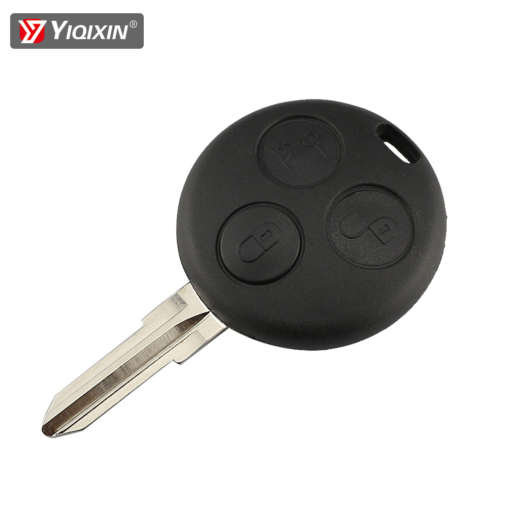 YIQIXIN 3 Knop Afstandsbediening Autosleutel Shell Cover Case Voor Benz Mercedes Smart Fortwo 450 Forfour 451 Roadster Stad Coupe Cabrio Blade