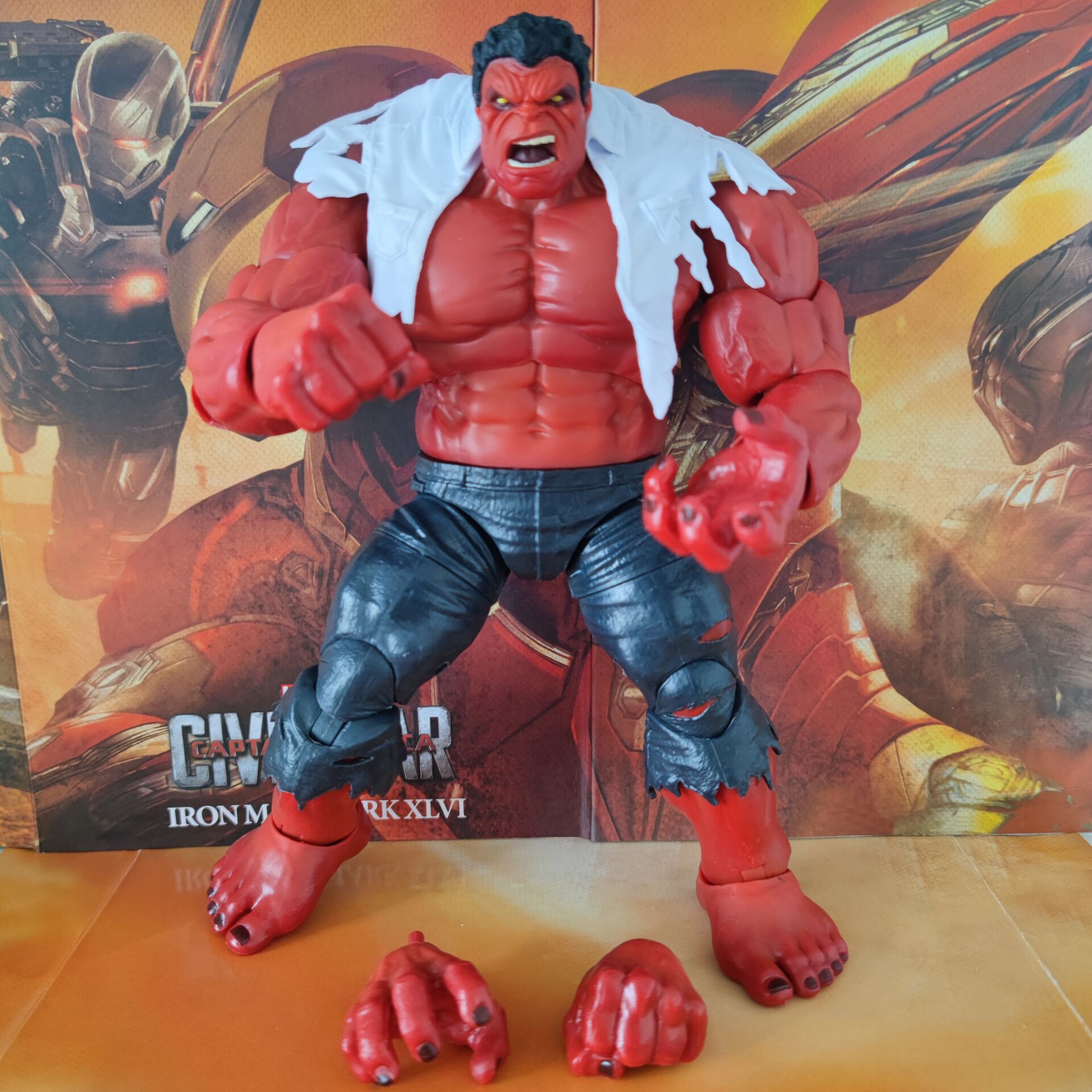 Figurine articulée Marvel ATIONS End Red, cible MEDk invisible, exclusive, 8 "At