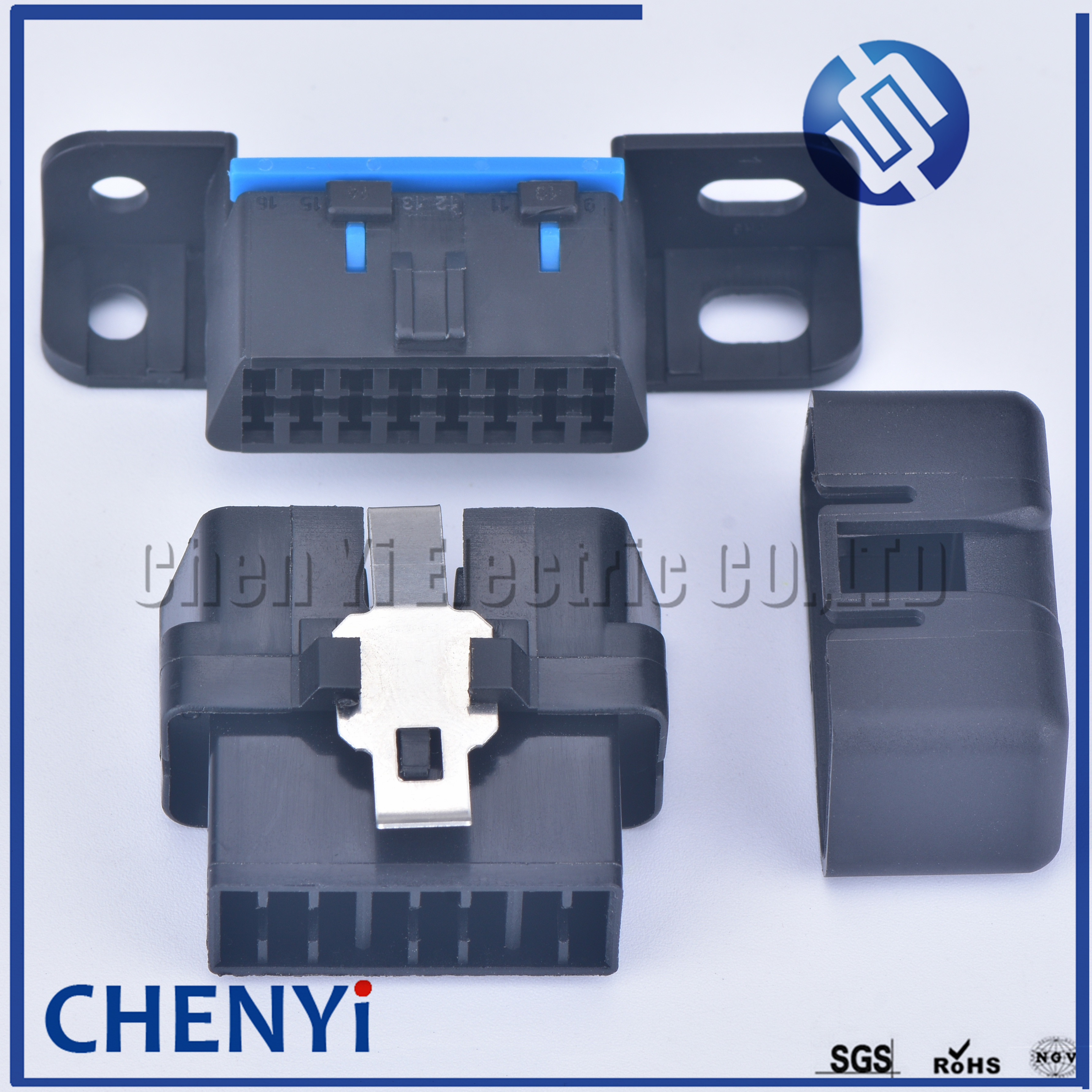 Conector obd2 de 16 pines, conector hembra macho OBD2, adaptador obd de 2 enchufes de cable, herramienta de diagnóstico ODB MG 610761 -5 Para coche