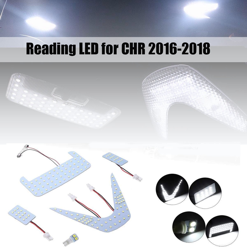 Dhbh-Voor Toyota C-HR Chr Led Interieur Leeslampjes Wit Led Dak Licht 102 Leds 6000K Interieur Signaal lamp Sticker
