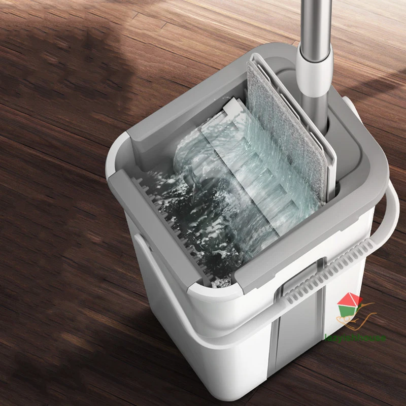 Mop Magic Bodenwischer mit Eimer, Flachem Eimer und Rotierendem Wischer zum Bodenreinigen, Haushaltsreinigung, Einfache Reinigung, Neu 2020