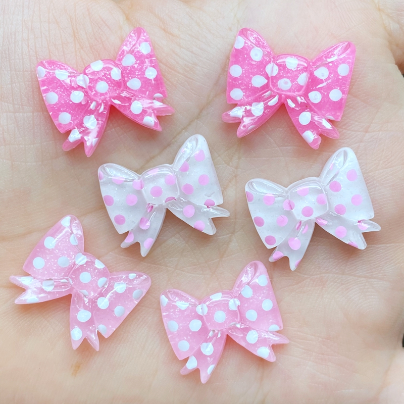 20 pièces résine belle mixte Mini arc Flatback Cabochon Scrapbook Kawaii bricolage embellissements accessoires L24