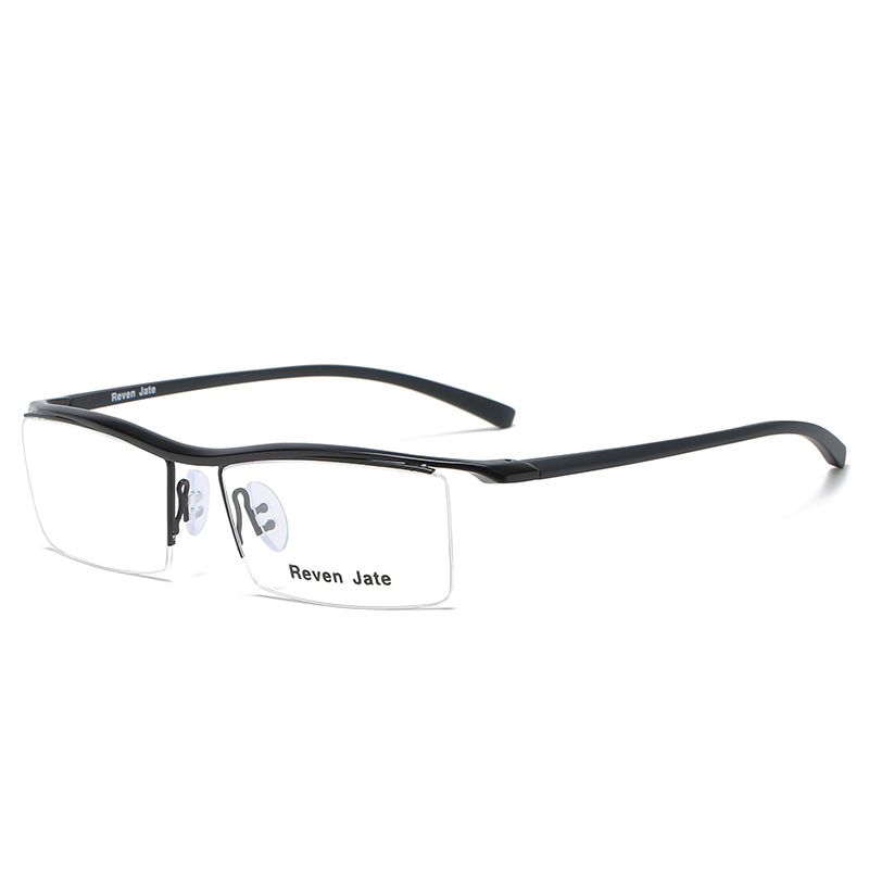 Reven 8189 Browline Half Velg Legering Metalen Brilmontuur Voor Brillen Fashion Cool Optische Eyewear Man Bril Recept