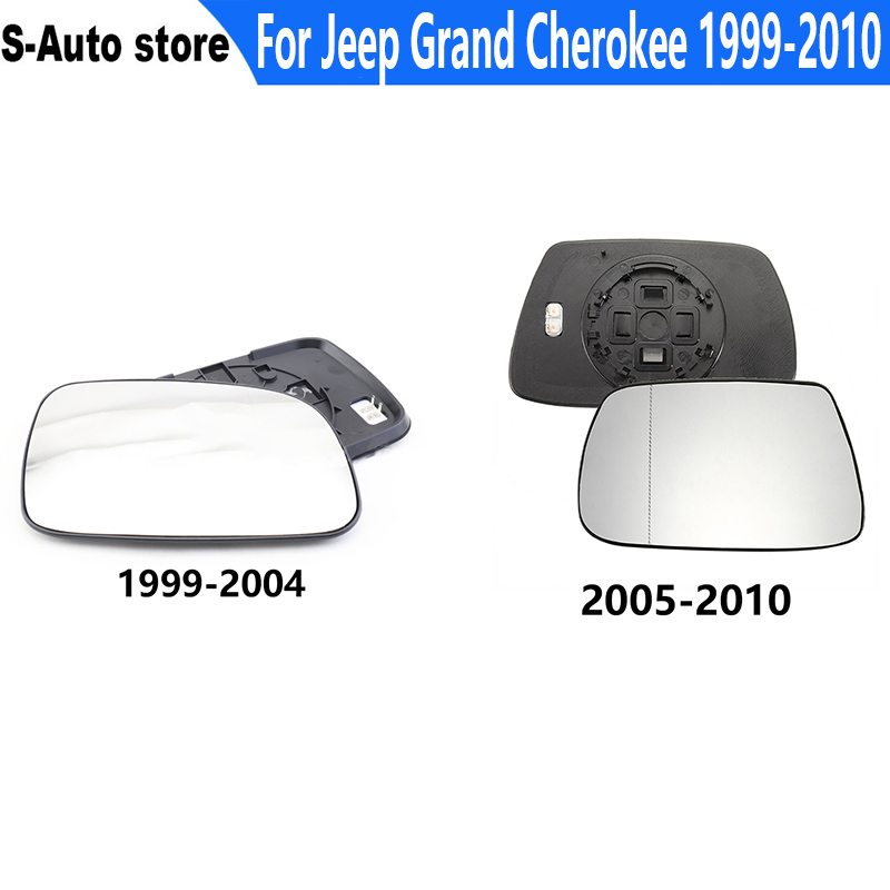 Para jeep grand cherokee 1999-2010 espelho retrovisor lateral esquerdo/direito aquecido espelho retrovisor de vidro