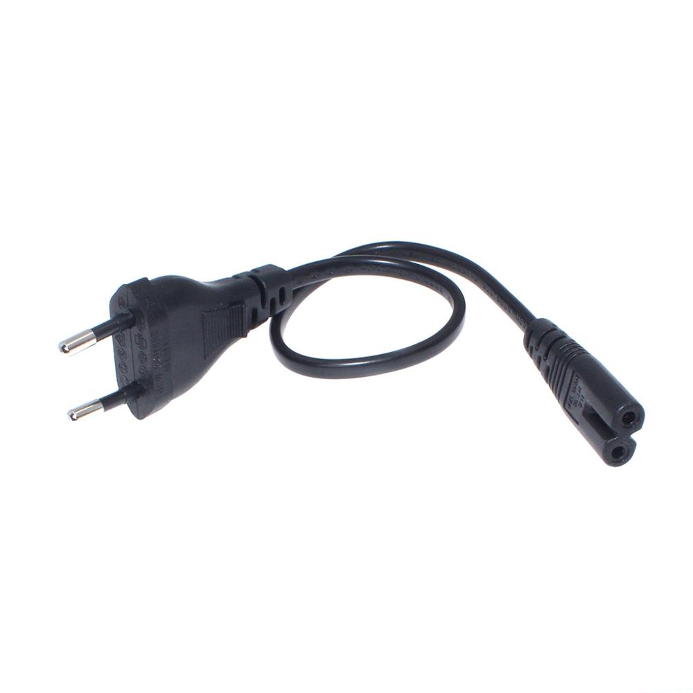 IEC 320 C7 Figura 8 a UE Cable de alimentación de CA con enchufe de 2 clavijas 30 cm/50 cm Cable de alimentación de cobre 2.5A 250 V