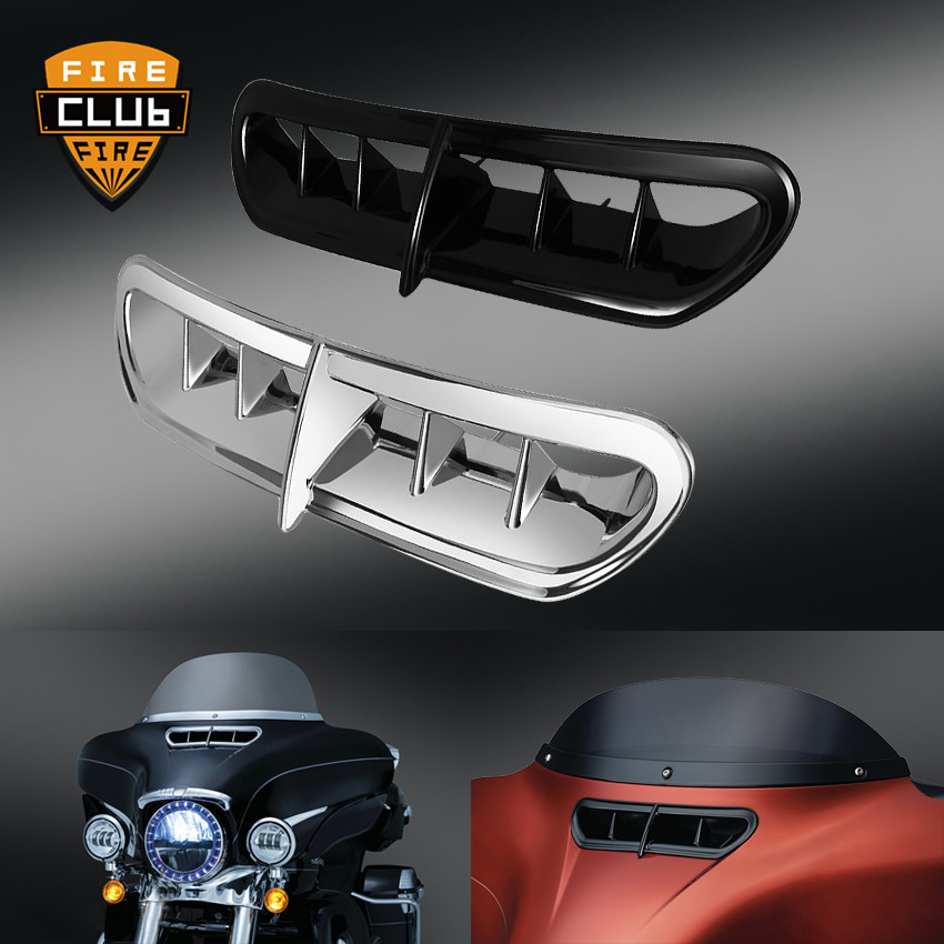 Couvercle d'accent de ventilation de carénage avant en plastique ABS, pièces de moto pour Harley Electra Street Glide 2014 2015 2016 2017 2018 2019 2020