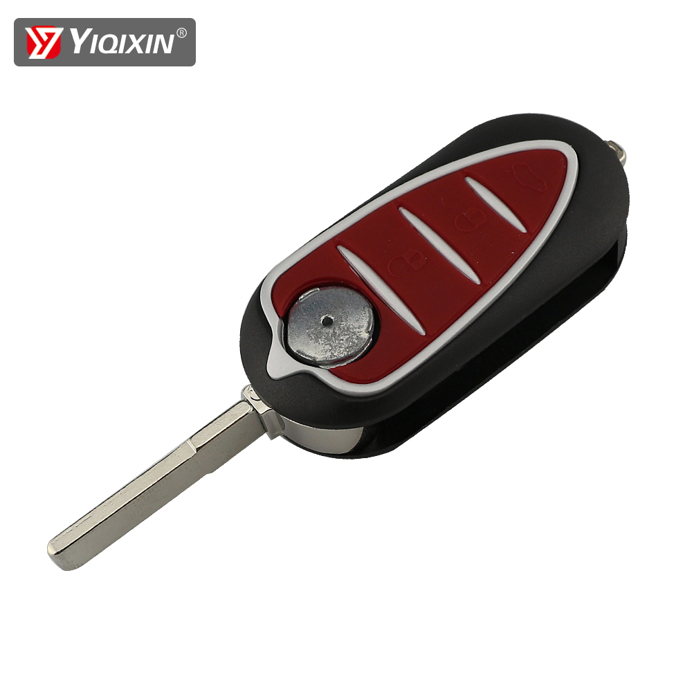 YIQIXIN Корпус для смарт-ключа с 3 кнопками и выдвижным лезвием для Alfa Romeo Mito Giulietta 159 GTA