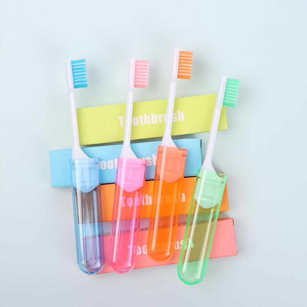 Cepillo de dientes plegable de plástico suave para exteriores, limpieza bucal útil, portátil, viaje de negocios, accesorios de Camping, 1 unidad