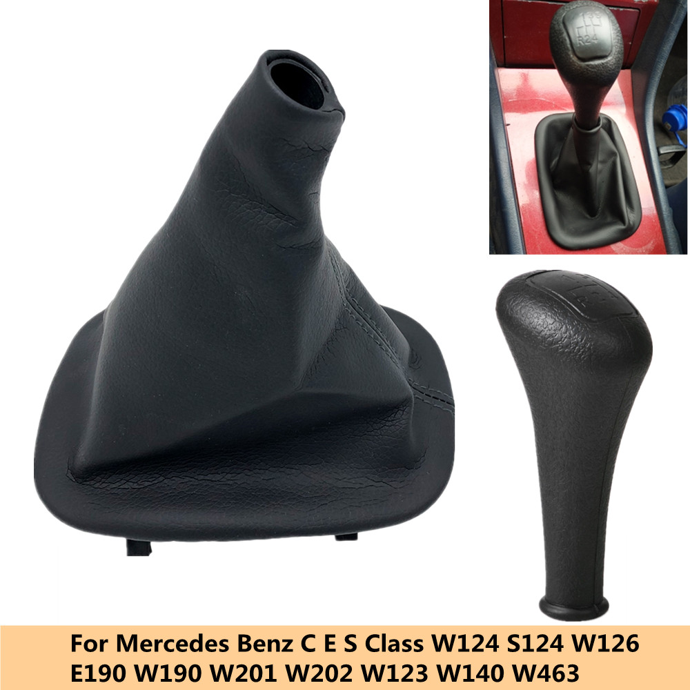 Untuk Mercedes Benz C E S Class W124 S124 W126 E190 W190 W201 W202 W123 W463 4/5 Speed Car Gear Shift Konb Gaiter Shifter Cover