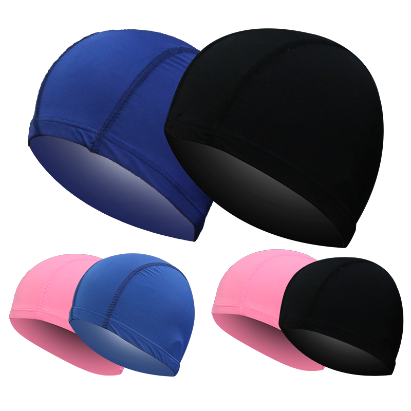 Mũ Bơi Vải Nylon Chống Trơn Trượt Mũ Bơi Dài Unisex Bể Có Nắp Bịt Tai Bảo Vệ Nữ Nam Trưởng Thành trẻ Em
