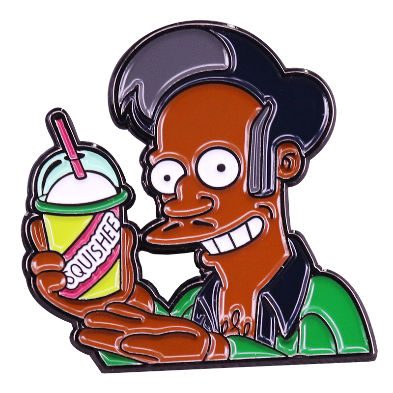 Забавный мультяшный аксессуар Apu squishee на лацкан с нездоровыми напитками, брошь в стиле рекламных акций