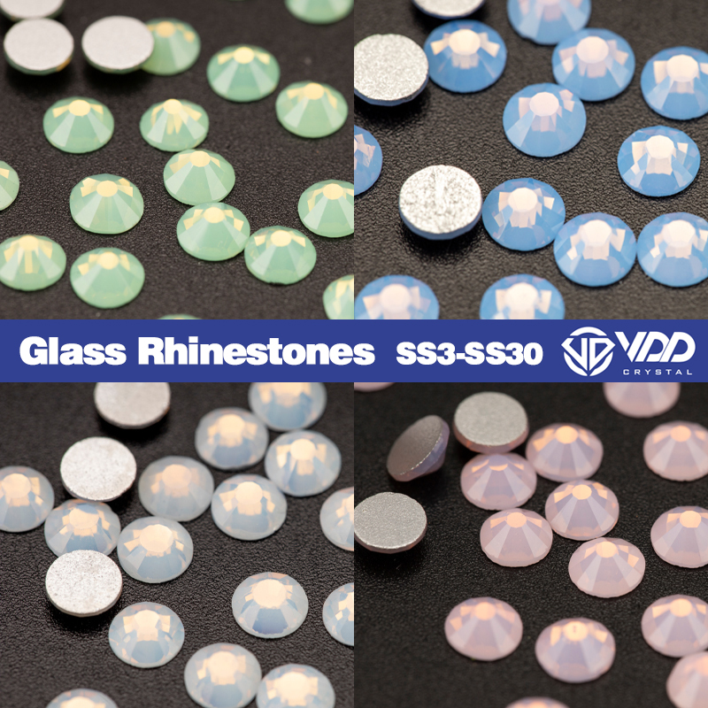 VDD SS3-SS30 โอปอลสีขาว/โอปอลสีชมพู/โอปอลสีฟ้า/โอปอลสีเขียว Non Hotfix แก้วคริสตัล Rhinestones DIY หินเล็บอุปกรณ์เสริม