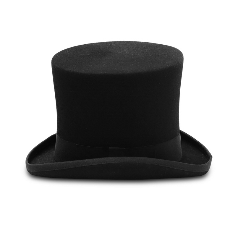 Topi Silinder GEMVIE 17cm 100% Wol Felt untuk Pria Wanita, Topi Newsboy, Topi Mad Hatter, Kostum Pesta, Fedora, Penyihir, Teater