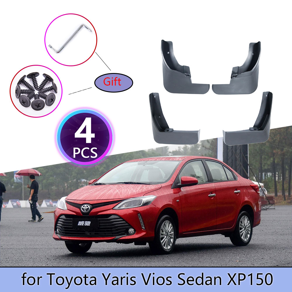 Błotniki samochodowe do Toyota Yaris Vios Sedan XP150 2014 ~ 2019 Okładzina Chlapacz Chlapacz Chroń Akcesoria Samochodowe Błotniki 2015