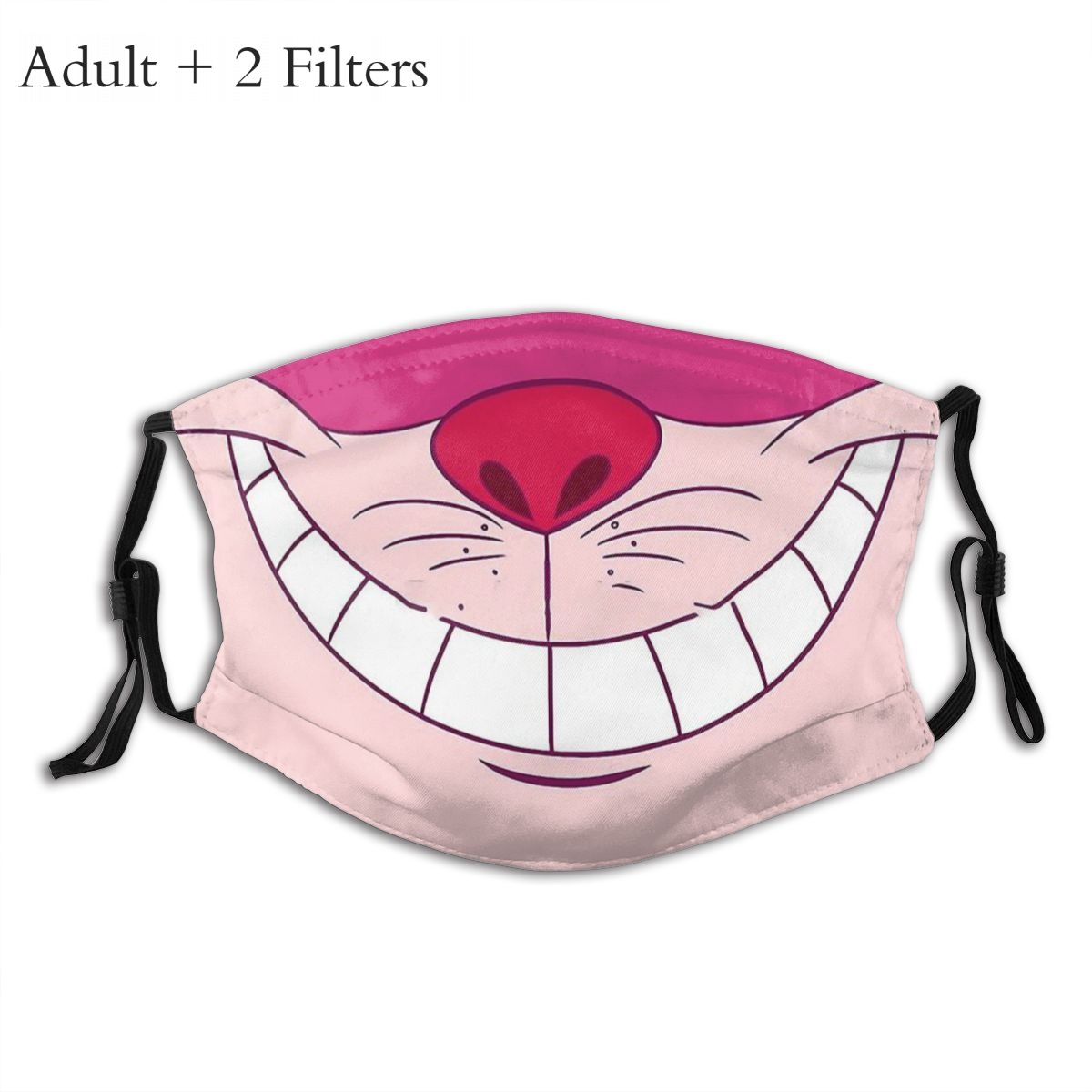 Cheshire gato fresco boca máscara facial gato cheshire aventura alice no país das maravilhas proteção reutilizável máscaras laváveis com filtros