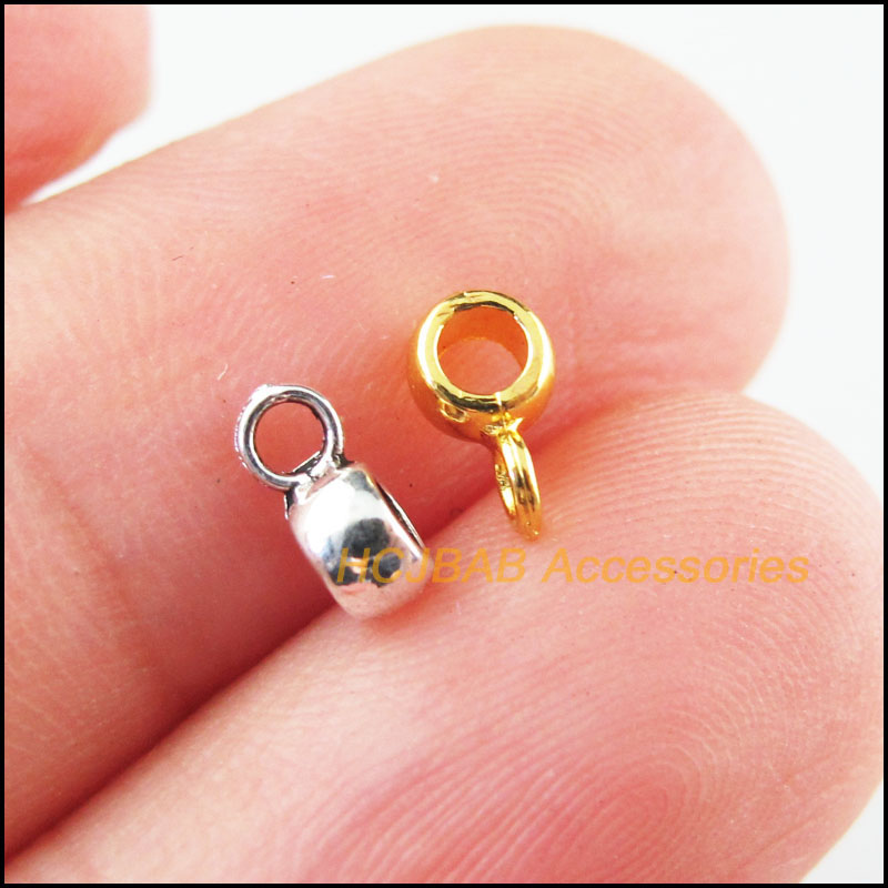 200 peças retrô tibetano tom de prata cor dourada minúsculas contas redondas conectores de amuletos 4x7mm