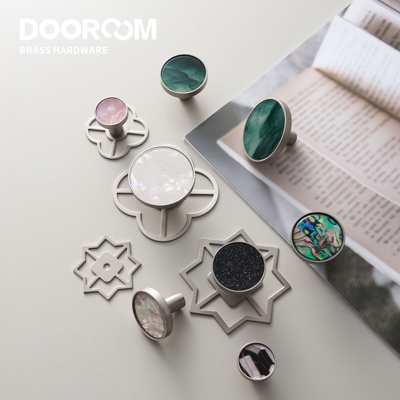Dooroom латунные мебельные ручки с красочным корпусом матовые никелевые Серебристые крючки шкаф комод шкаф ящика ручки