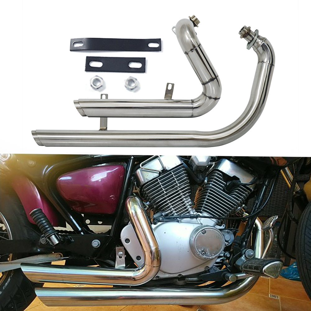 Système d'échappement complet avec silencieux, pour moto Yamaha Virago 250 XV125 XV 125 XV250 XV 250