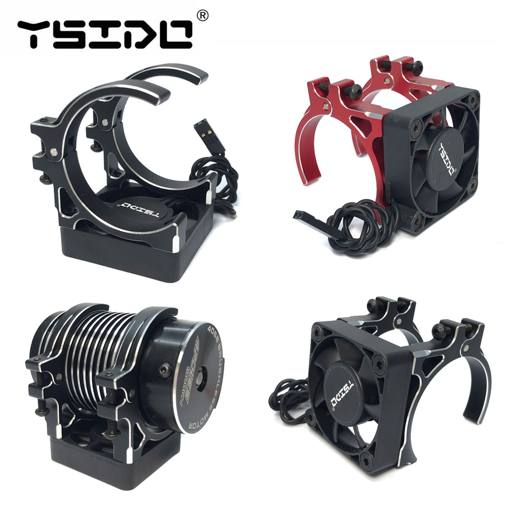 Kipas Pendingin Cepat Motor YSIDO 40mm 4010 RC dengan Dudukan untuk Mobil RC 1/10 1/8 Hobbywing 4274 4268 4068 4082 4092 4074 Castle 1515