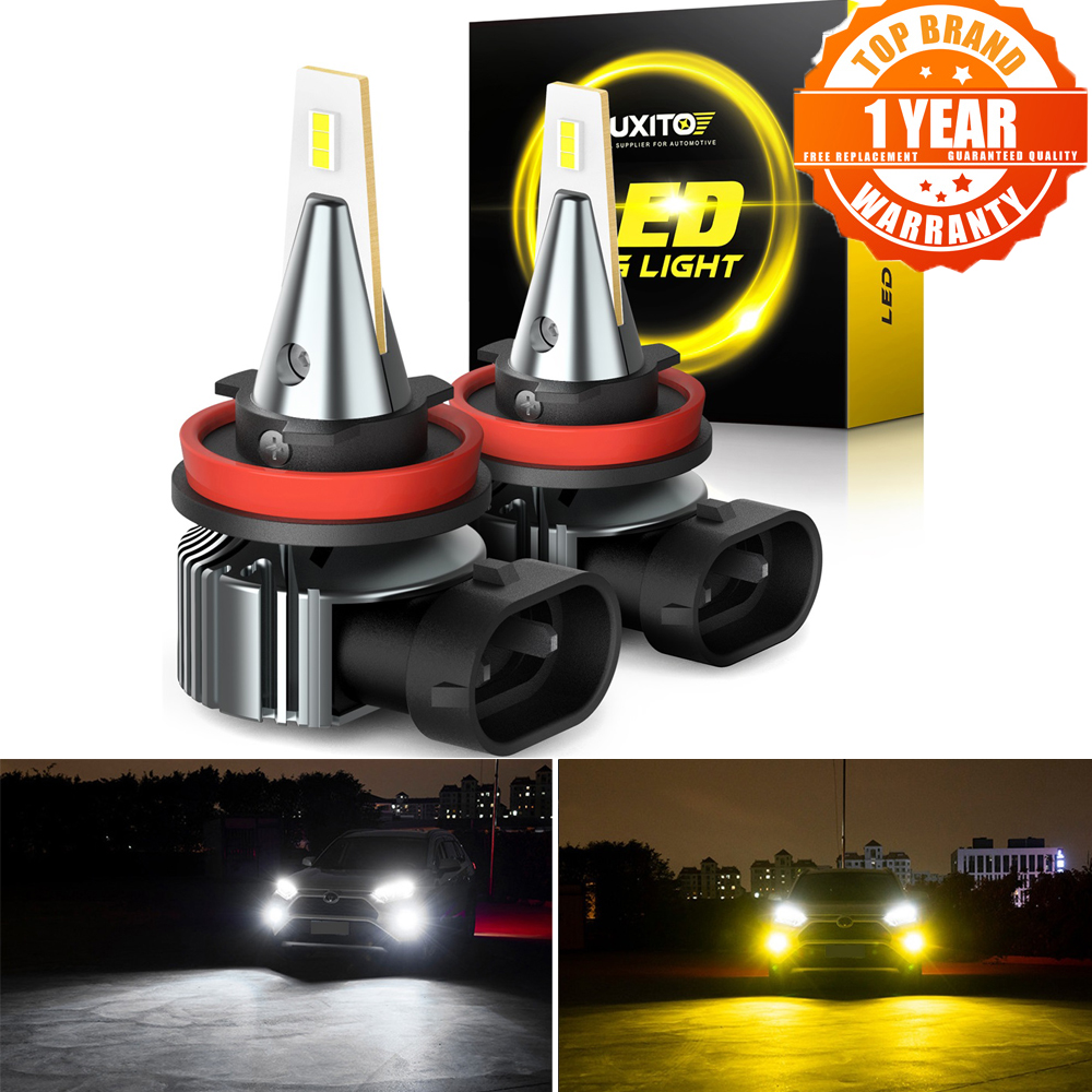AUXITO 2x Canbus H11 H8 LED Fog Light Bulbs H10 H16 H27 880 881 LED CSP DRL H9 5202 PSX26W PSX24W Car Driving Lamp White Yellow