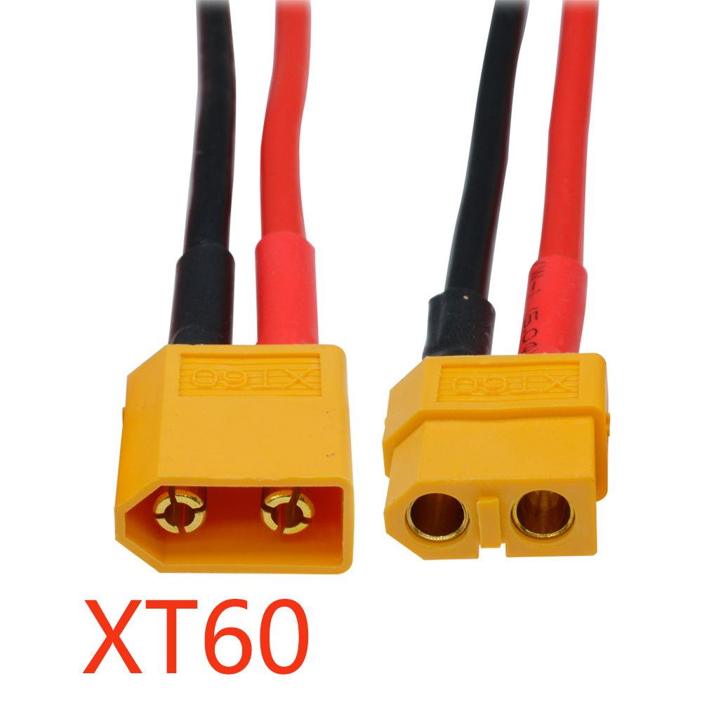 Conectores tipo bala XT60 XT-60 macho hembra con cable de silicona de 14 AWG para batería Lipo RC Quadcopter multicóptero gran oferta