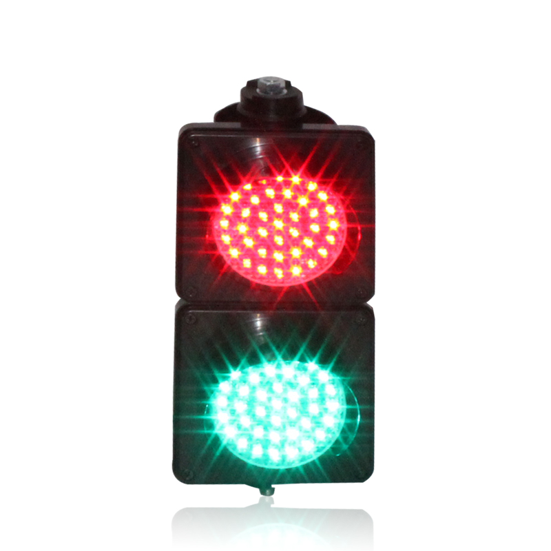 Lente de plástico 100mm DC 12V 24V AC 110V 220V 230V Luz de señal de tráfico roja y verde