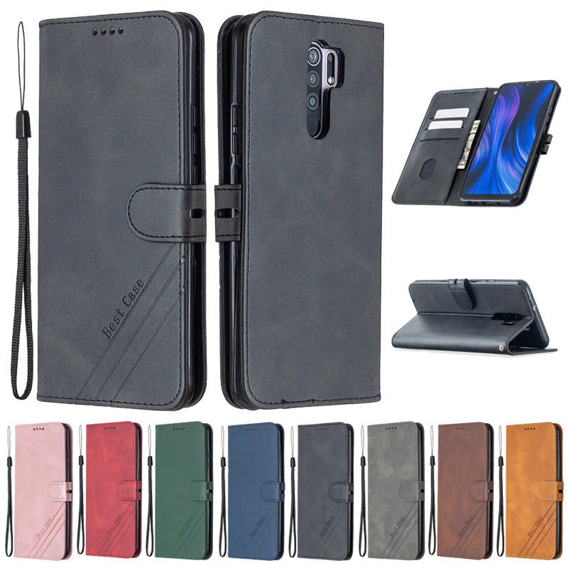 Pour Xiaomi Redmi 9 étui en cuir étui à rabat sur Coque Xiomi Xiaomi Redmi 9 9T 9C 9A Note 10 Pro Coque de téléphone portefeuille couverture Etui