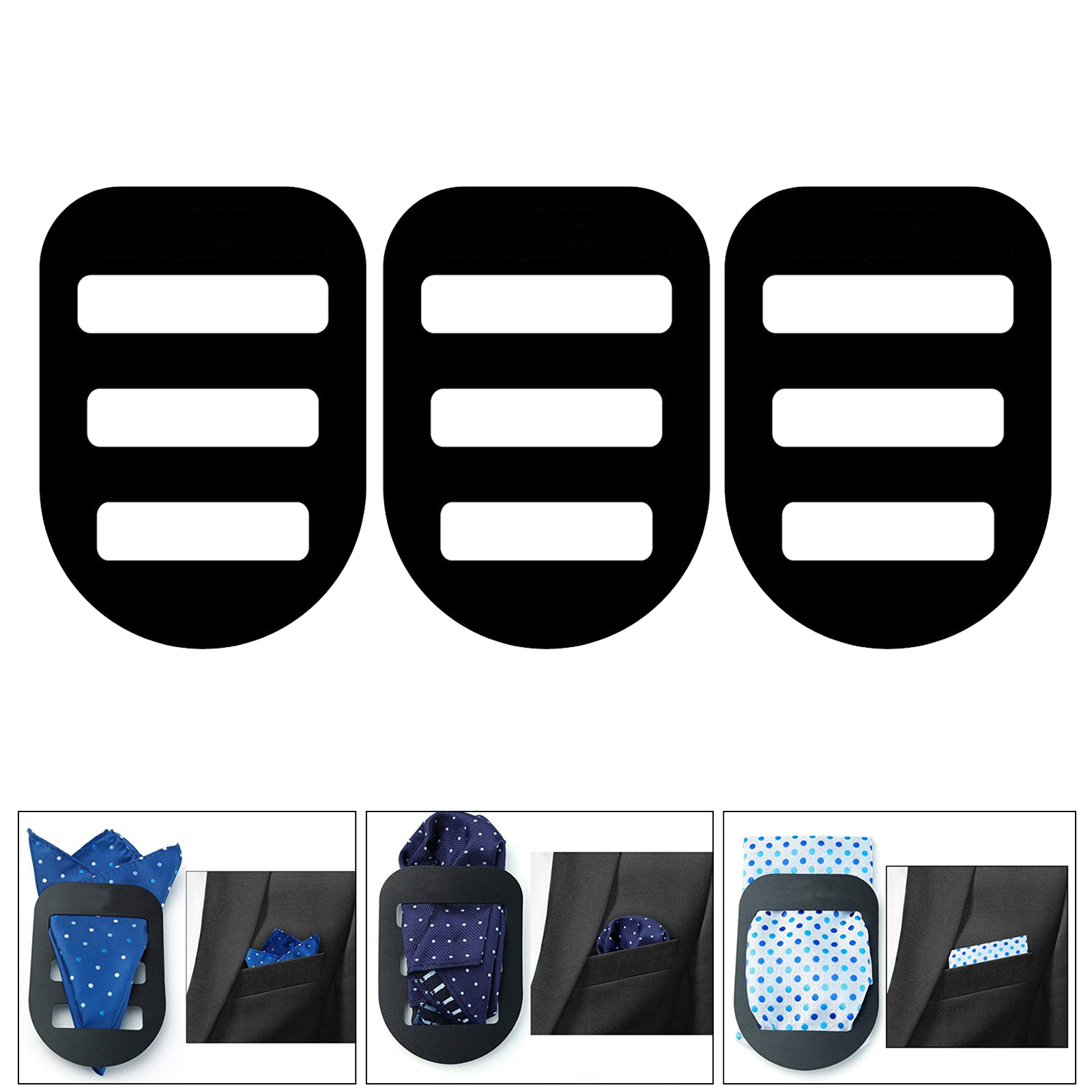Hanky Bolso Quadrado Lenço Titular, Lenço De Seda, Guardião dos homens, Terno Acessórios, 3Pcs