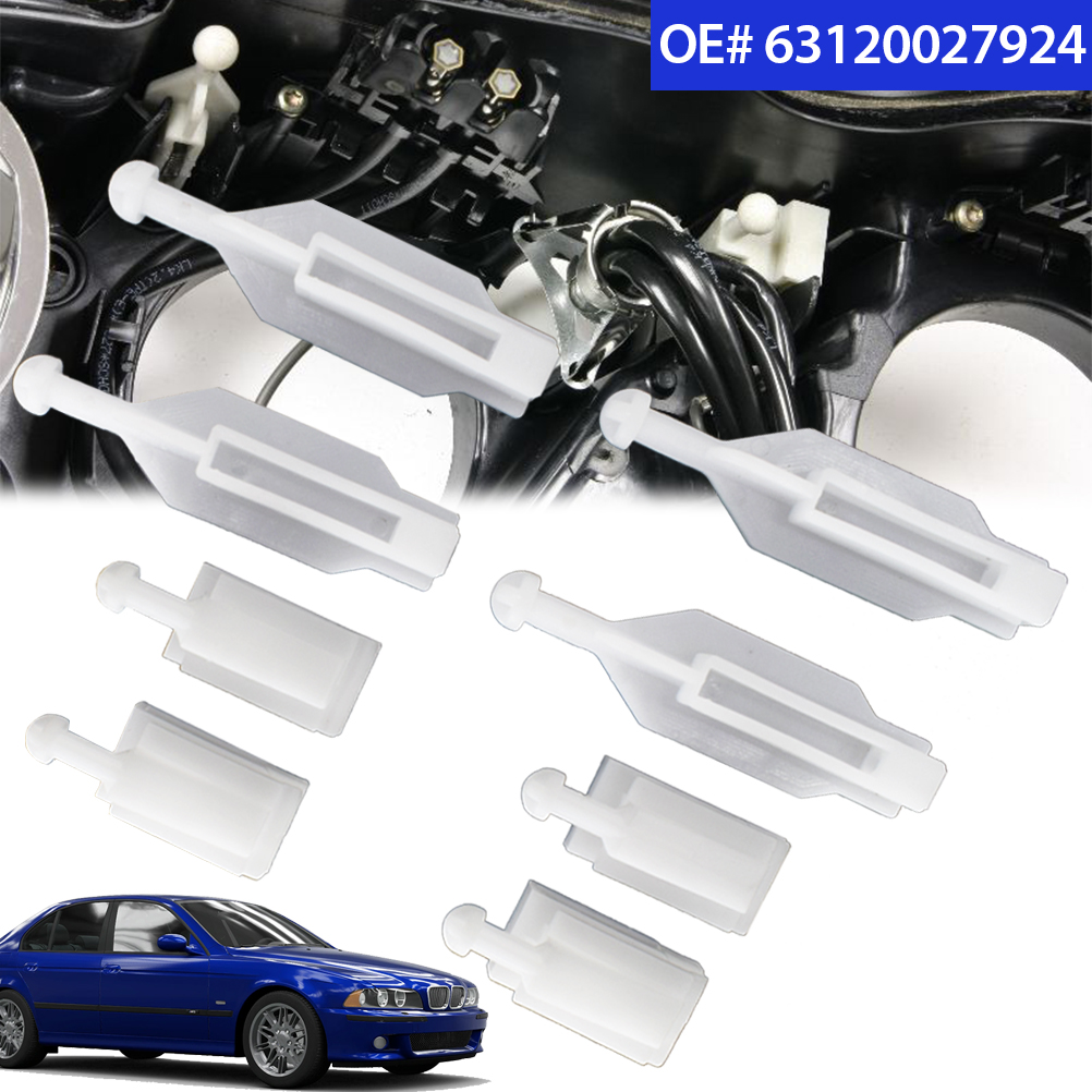 8 Stuks Auto Koplamp Reflector Richter Reparatieset Voor Bmw 5 Serie E39 2000 2001 2002 2003 Oe # 63120027924   Autovervanging