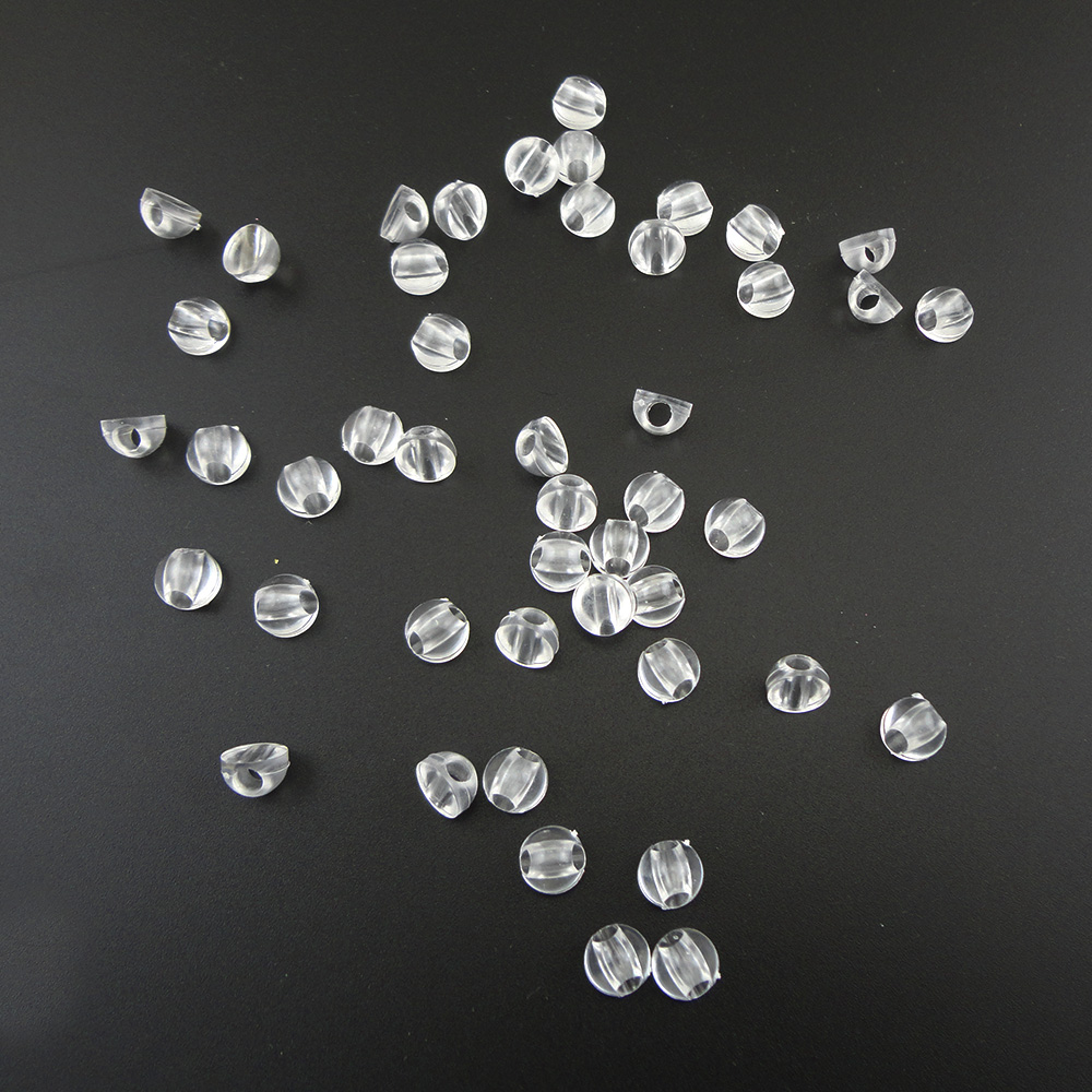500pcs Inner 3.5mm 7mm 9mm Clear Half Ball Plastic Cuffs with Flat Back to Put accessories on hair bands 7mm Round Hair Tie Pads