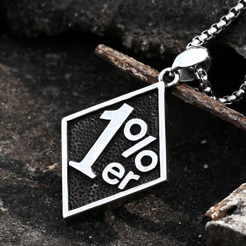 Beier roestvrij staal 1% batterij hanger ketting heren sieraden BP8-091