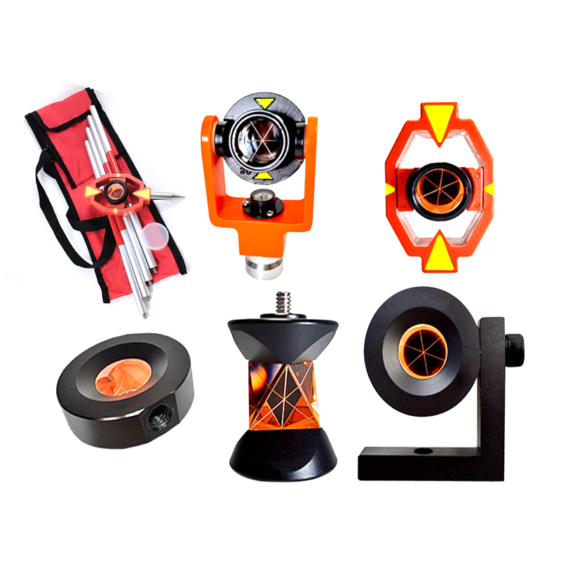 Gloednieuw L-Bar prisma voor Leica Total Stations, mini-prisma met 4 polen, 360-graden prisma, GRZ101 GMP101 landmeetprismen, 17,5 m