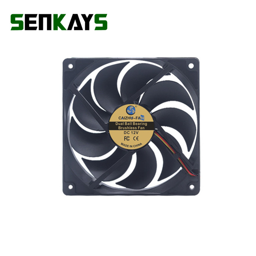 Bantalan bola ganda 120MM 12cm 12025 kipas CPU 120x120x25MM DC 5V 12V 24V casing komputer kipas pendingin 2PIN 3PIN FG