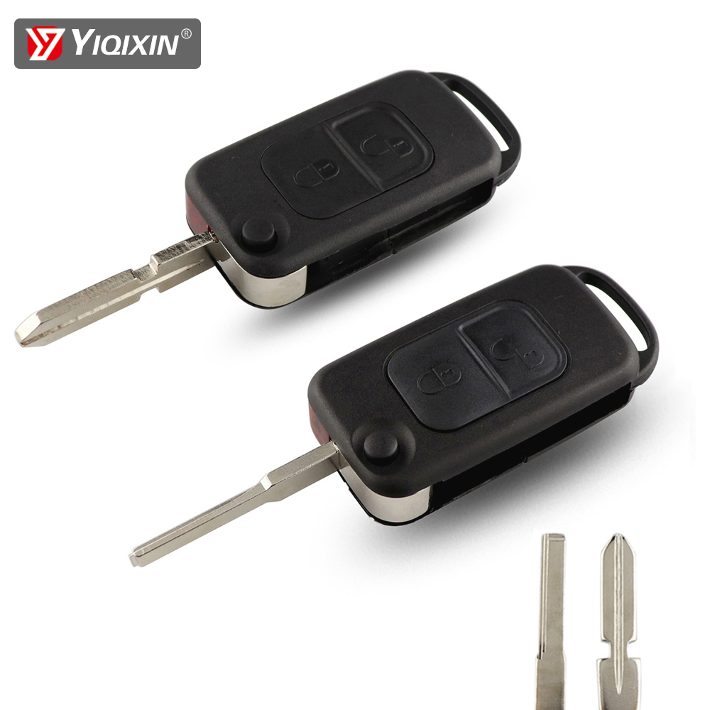 YIQIXIN 2-кнопочный для Mercedes Benz SLK E113 A C E S W168 W202 W203 W210 B200 A160 W124 Чехол-брелок с дистанционным управлением откидной крышкой