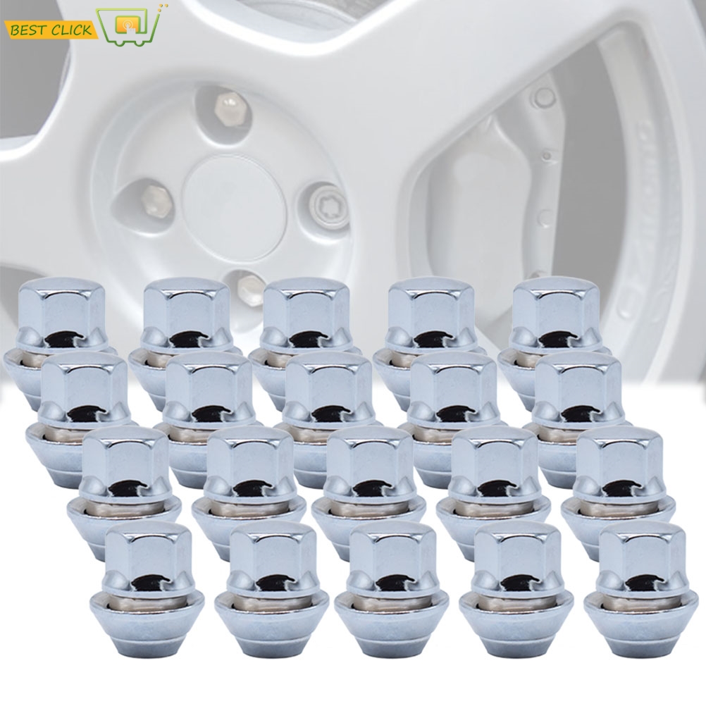 20 pièces M12 X 1.5 chromé 19mm écrous de roue en alliage pour Ford Focus MK1 MK2 MK3 ST RS boulon goujon pneu Whorl écrou avec rondelle