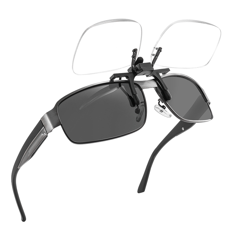 Clip Auf Flip Up Down Lesebrille Flip Clip Presbyopie Linsen Mit Box Frauen Randlose Lupe Lesen Sunglasse Männlichen Gläser