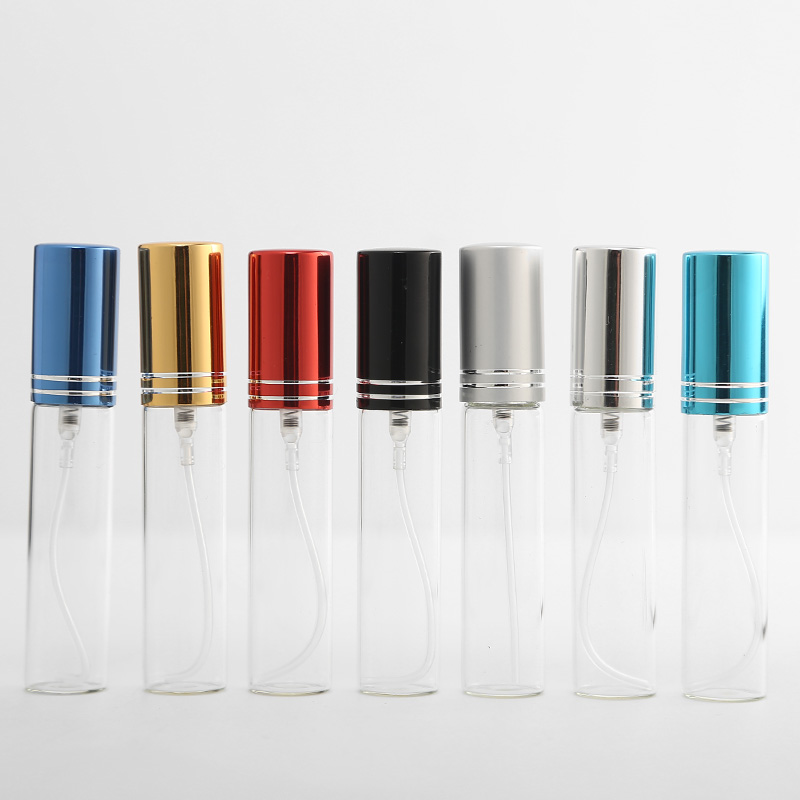 20 pçs 50 pçs 100 pçs 15ml 10ml portátil recarregável garrafa de perfume vazio metal spray garrafas de perfume atomizador recipiente amostra presente
