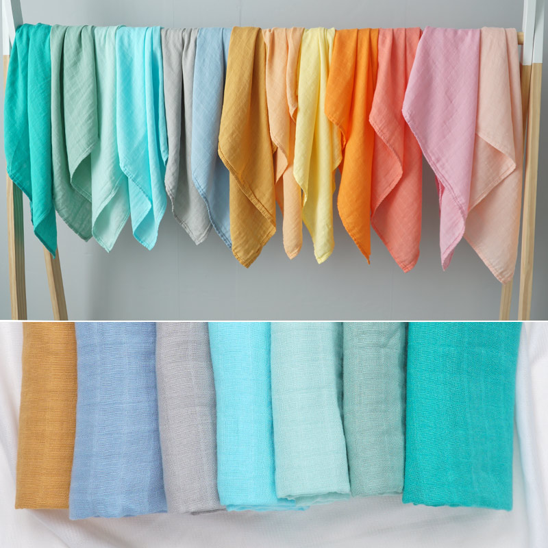 60*60 1PCS 70%Bamboo 30%Cotton Baby Blanket Baby Bed Soft Swaddle Newborn Pure Color Feeding Bibs Bandana Burp Cloth Towel Scarf