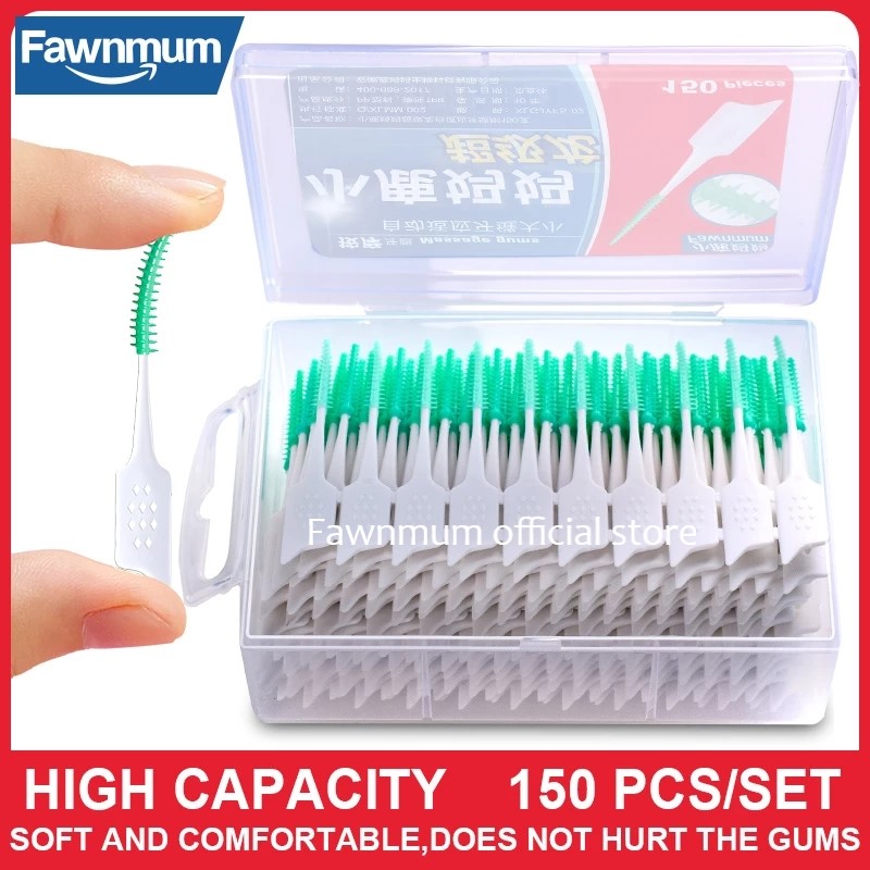 Fawnmum 150 Stuks Orthodontie Bretels Interdentale Siliconen Borstel Schone Tanden Tandenborstel Tandheelkundige Reiniging Mondhygiëne Care Tool
