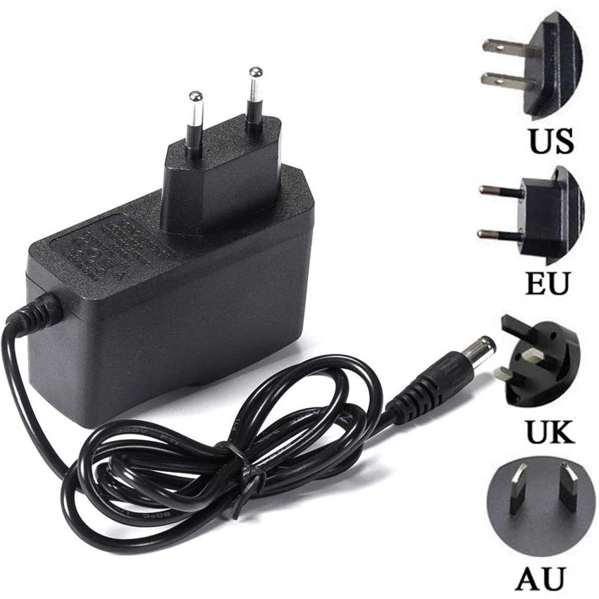 1 unidad Adaptador de corriente de EE. UU. y UE 3V 5V 6V 7V 9V 10V 12V 1A 2A para tiras de luz LED, cargador de CC, adaptador de CA 110-240V para monitor