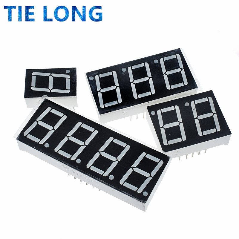1pc 0.56 cal wyświetlacz LED 7 segmentowy 1 Bit/2 Bit/3 Bit/4 Bit Digit z czerwoną wspólna katoda/anoda cyfrowy 0.56 cal led 7 segmentu