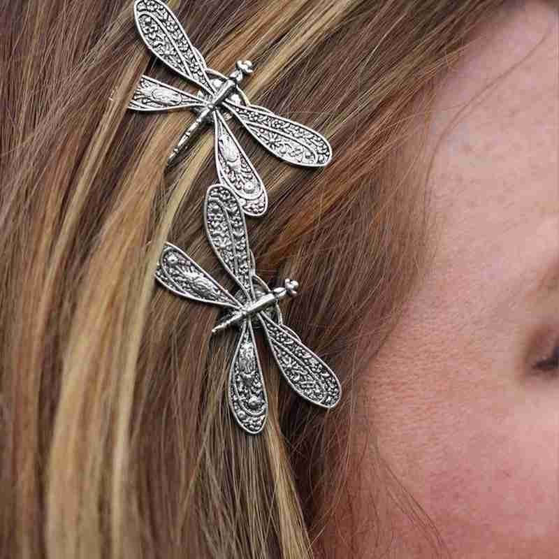 Horquillas de libélula Vintage elegantes, tocado nupcial, accesorios para el cabello de boda, Clip transparente para el cabello de libélula, 1 pieza